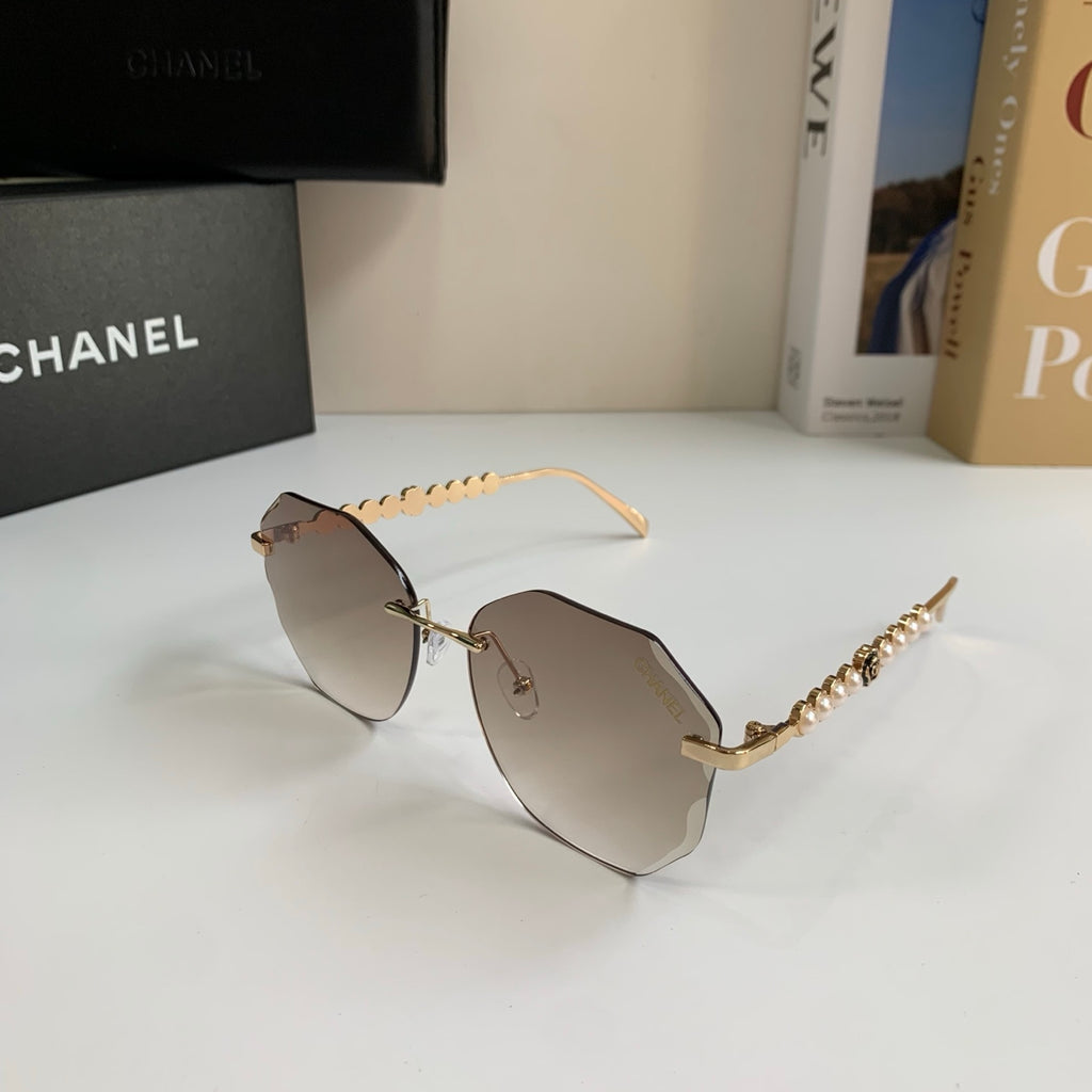 New rimless sun-shield sunglasses