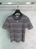 26 New Striped Knit Short-Sleeve T-Shirt