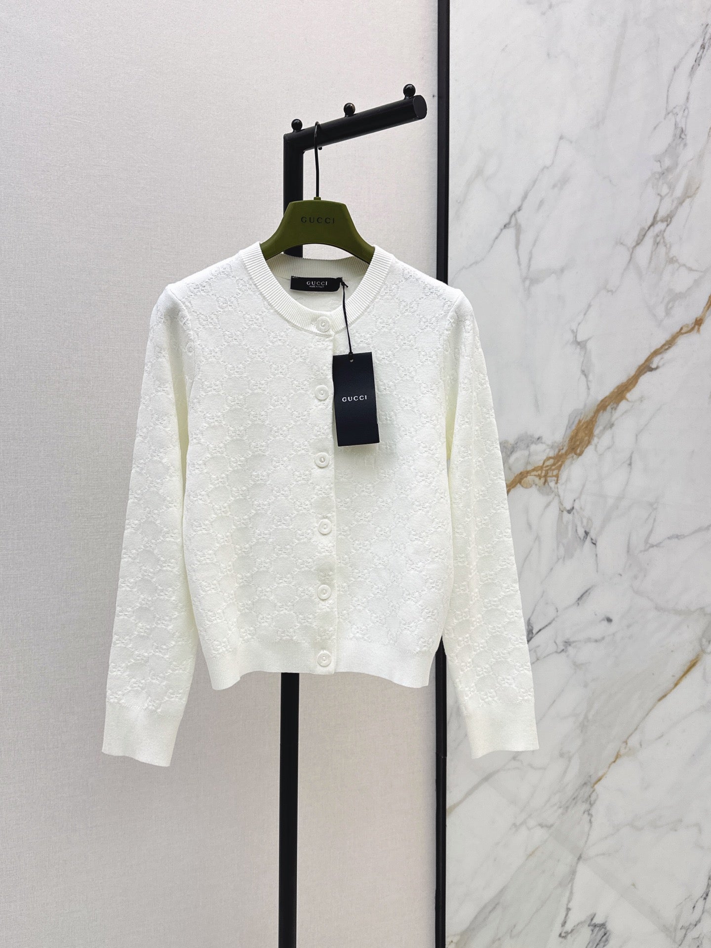 26SS — New Jacquard Crew Neck Cardigan