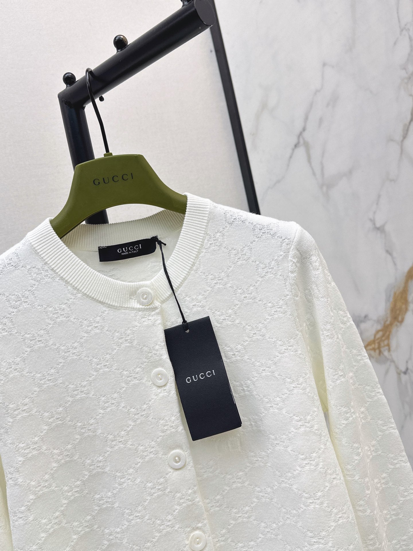 26SS — New Jacquard Crew Neck Cardigan