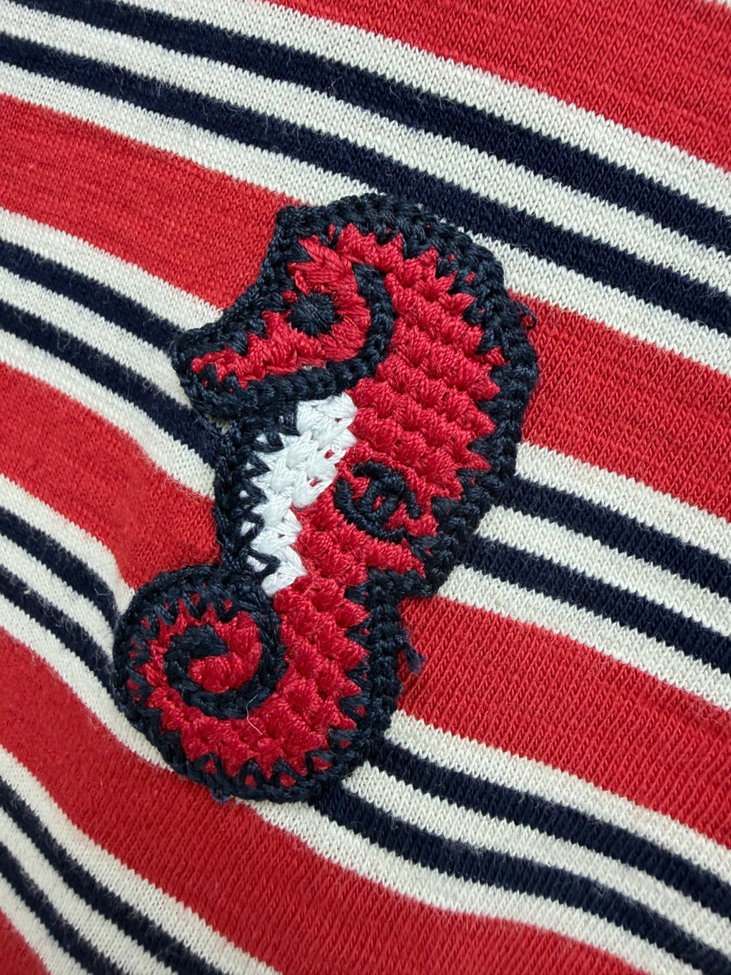 26 New Seahorse Crochet Short-Sleeve T-Shirt