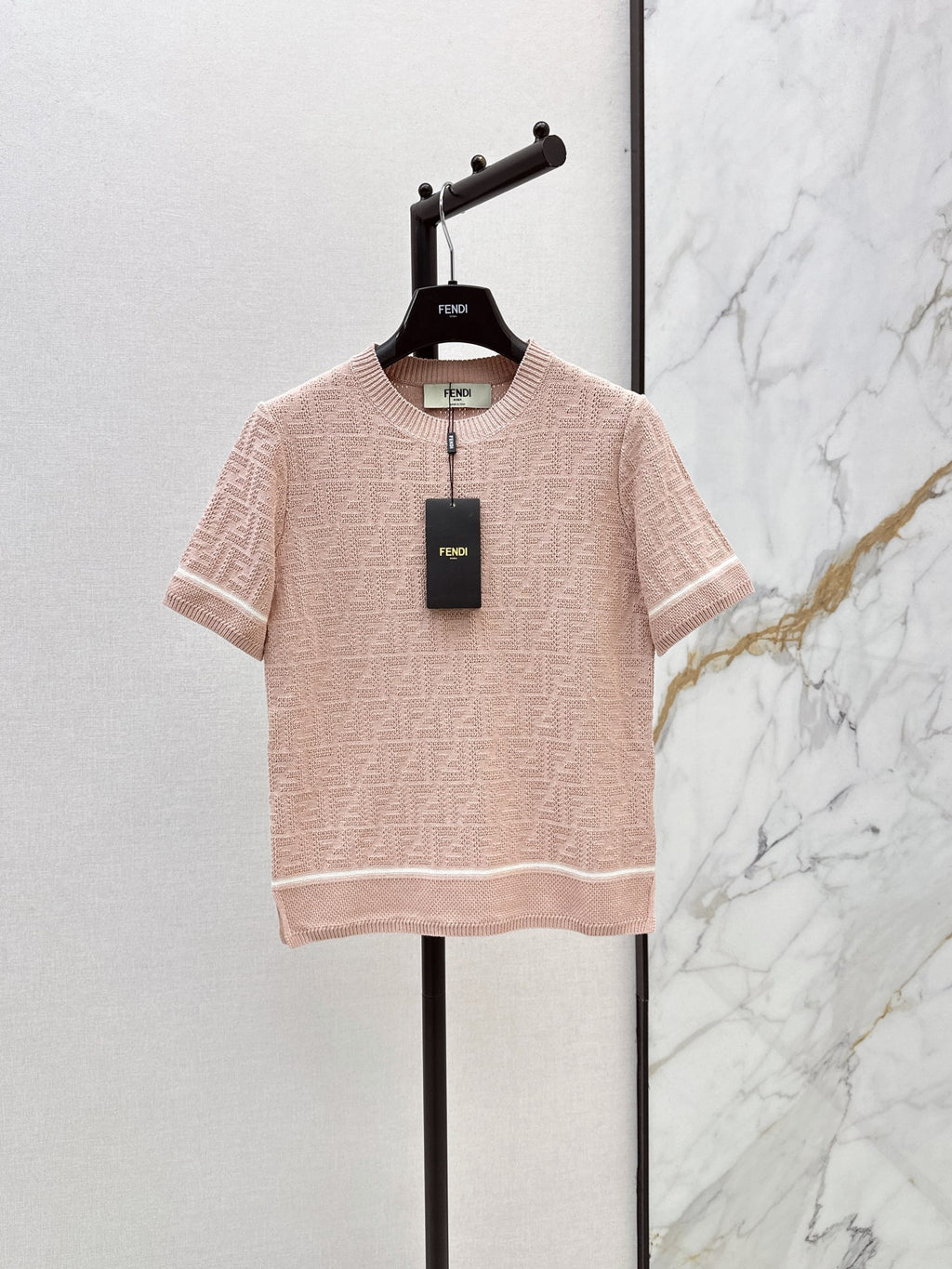 26SS — New Pink Jacquard Knit Sweater