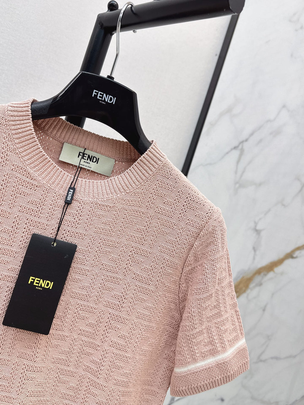 26SS — New Pink Jacquard Knit Sweater