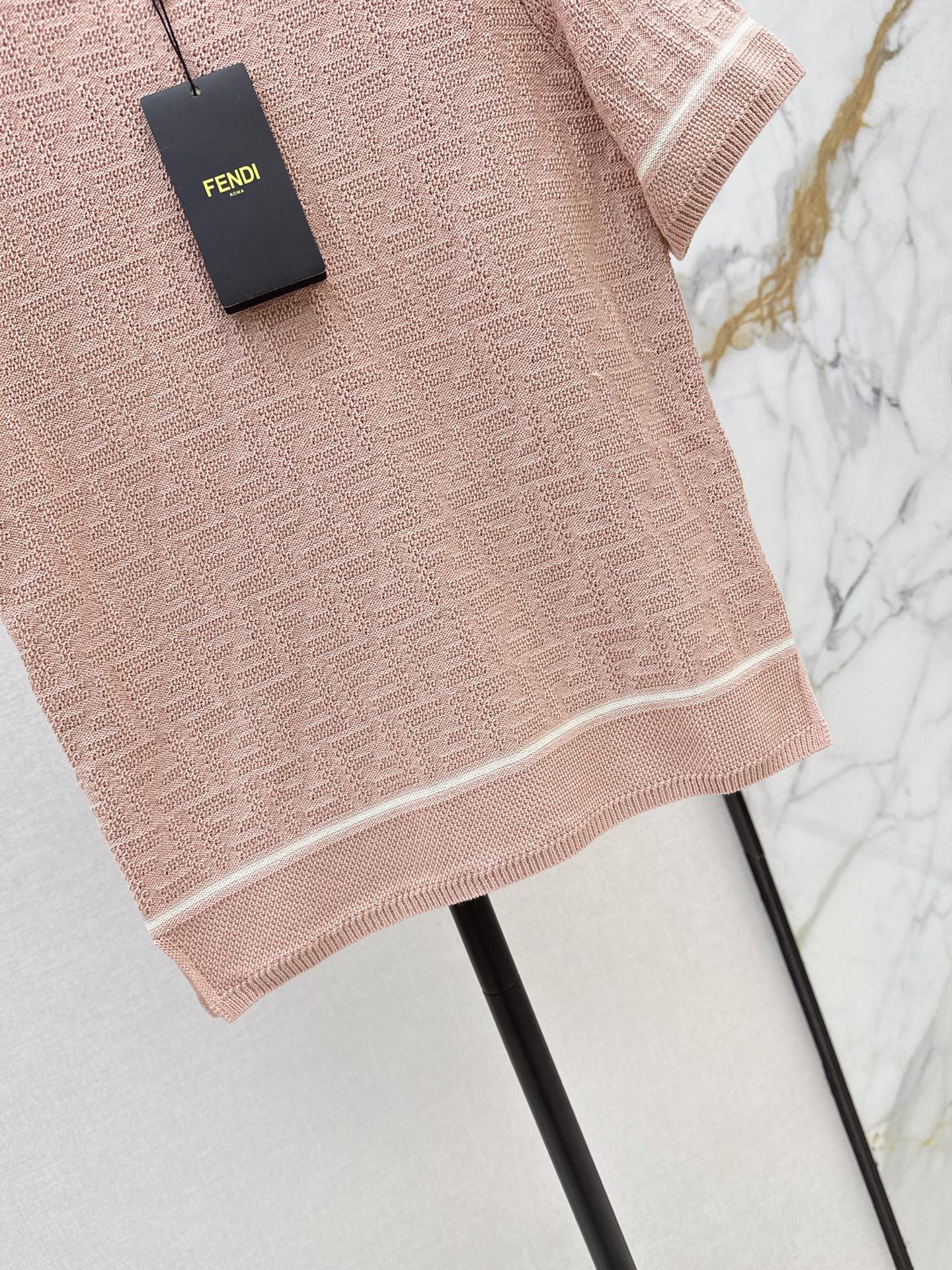 26SS — New Pink Jacquard Knit Sweater