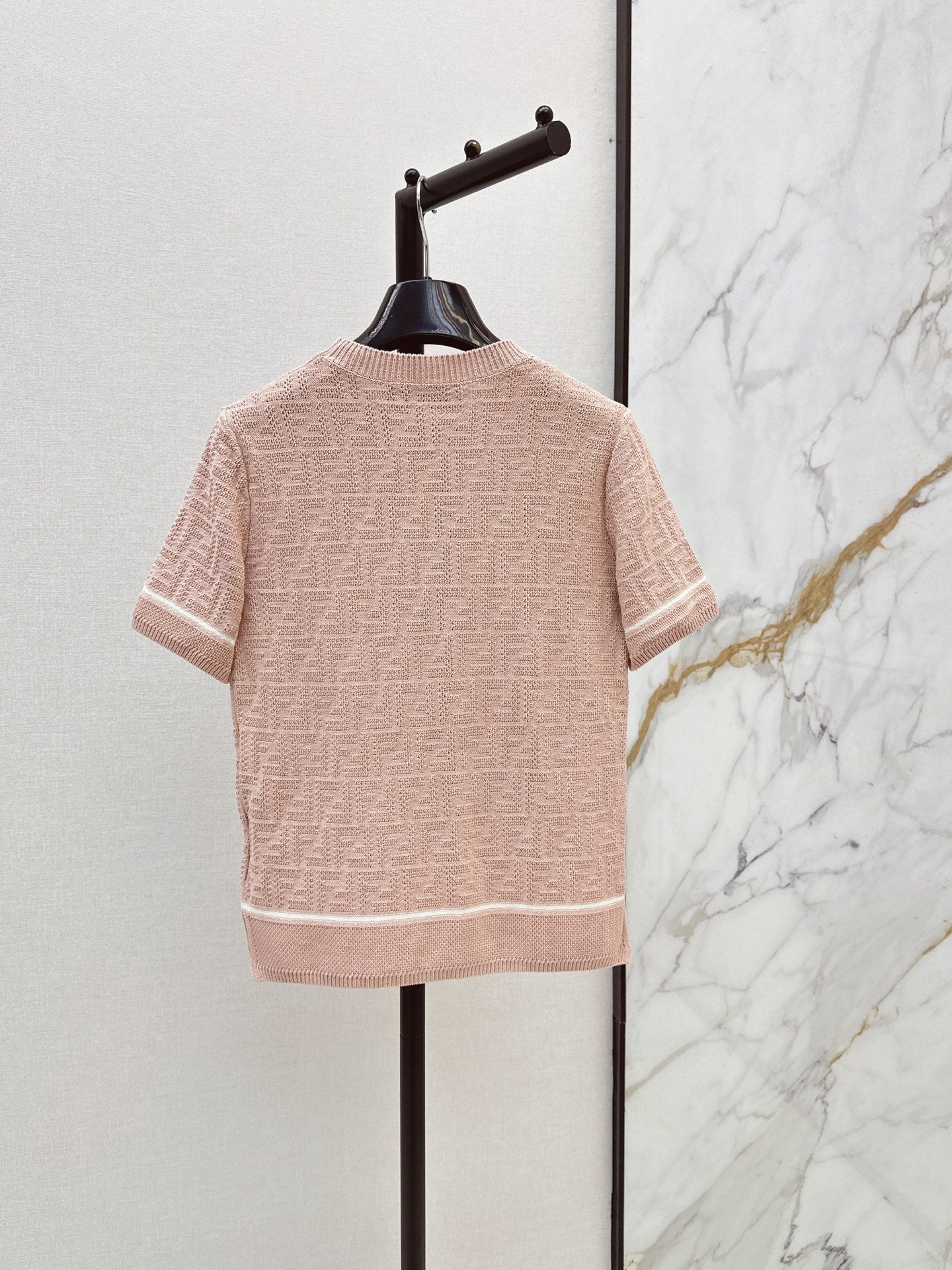 26SS — New Pink Jacquard Knit Sweater