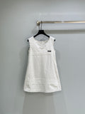 26SS — New V-neck sleeveless A-line dress