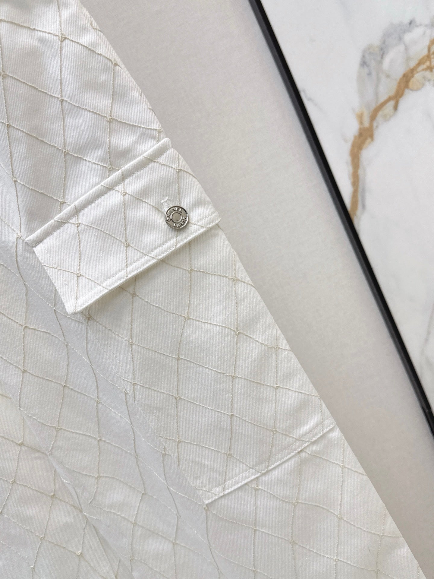 26SS — New Embroidered Diamond Pattern Straight Leg Jeans