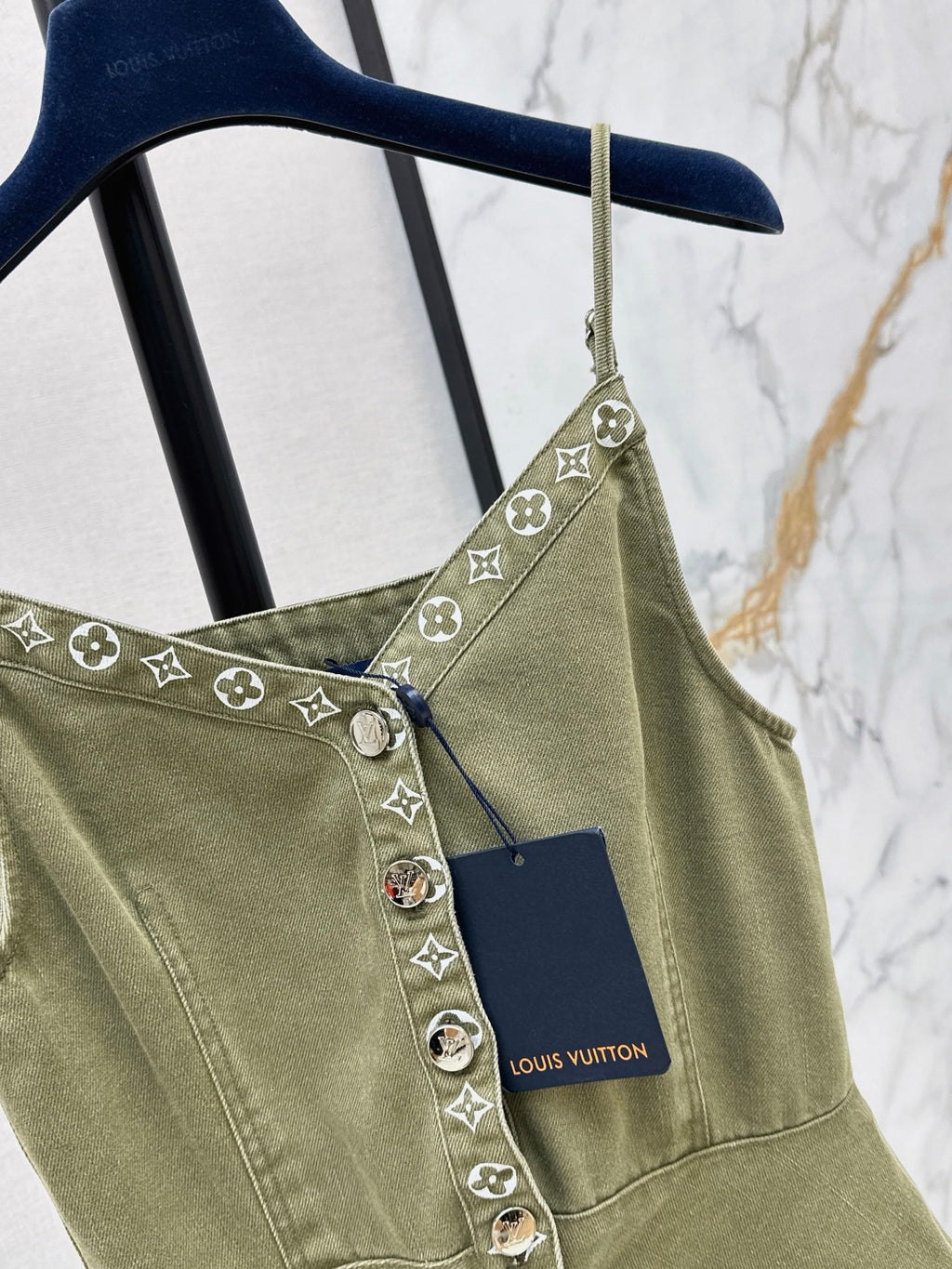 26SS — New Retro Olive Green Denim Suspender