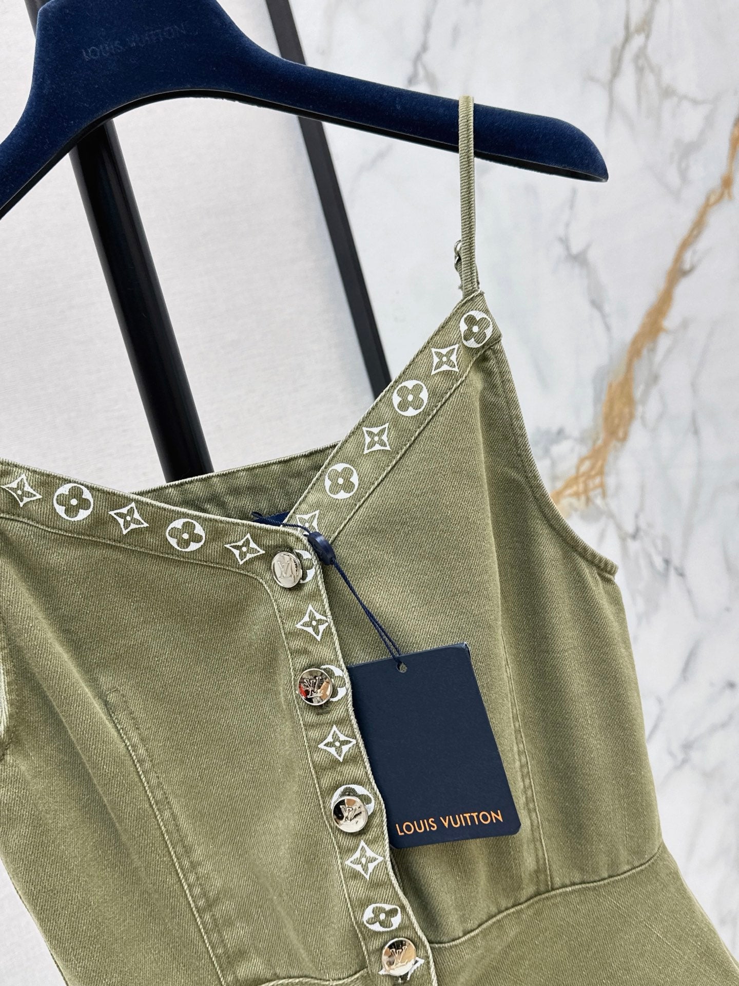 26SS — New Retro Olive Green Denim Suspender