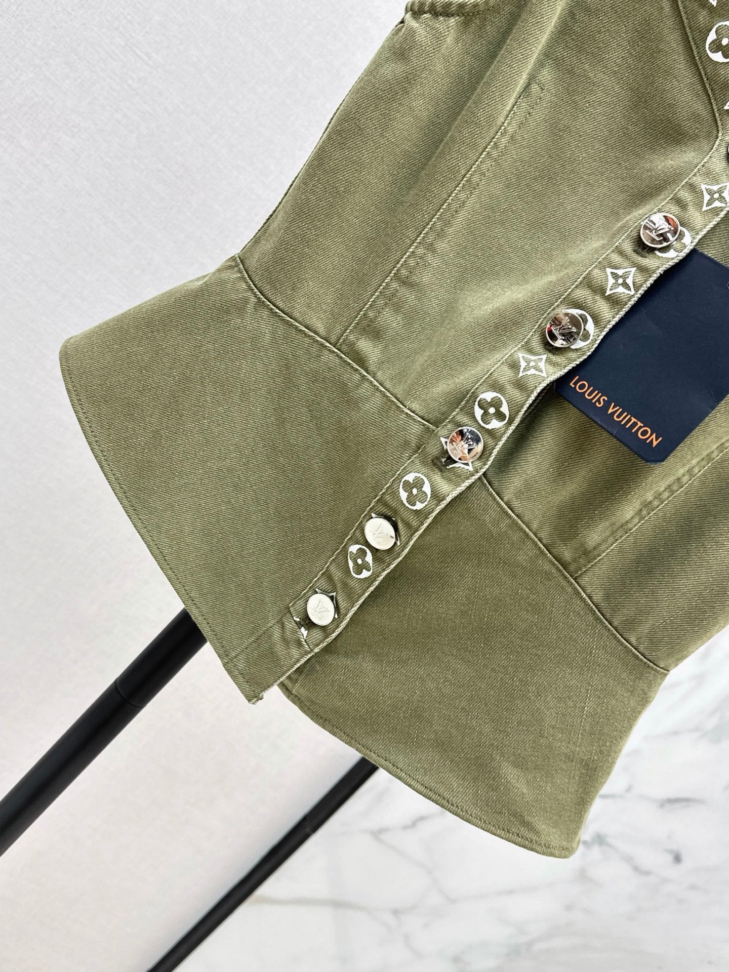 26SS — New Retro Olive Green Denim Suspender