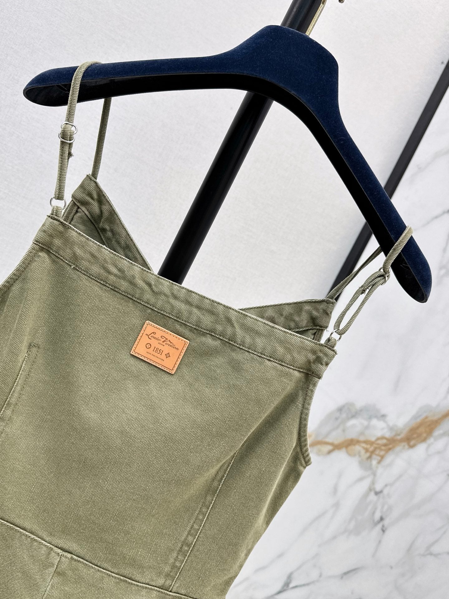 26SS — New Retro Olive Green Denim Suspender