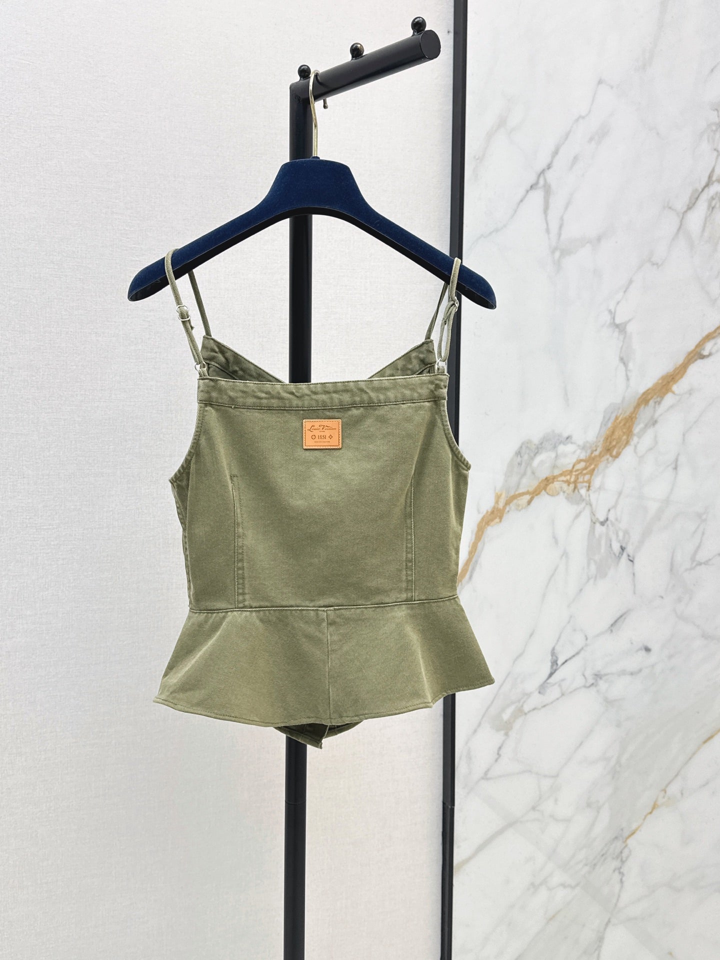 26SS — New Retro Olive Green Denim Suspender