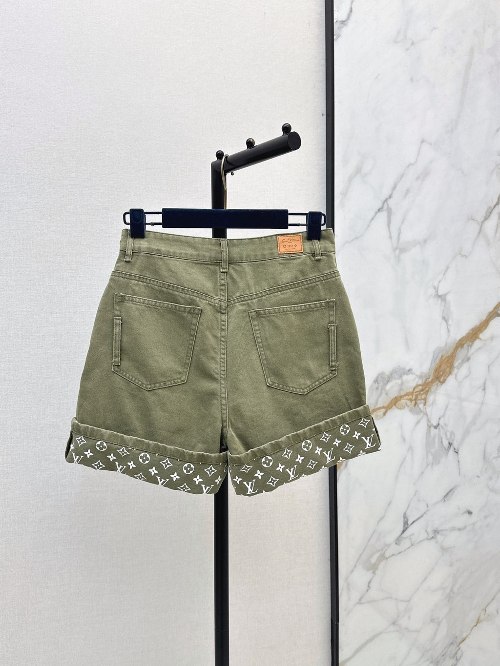 26SS — New Retro Olive Green Denim Shorts