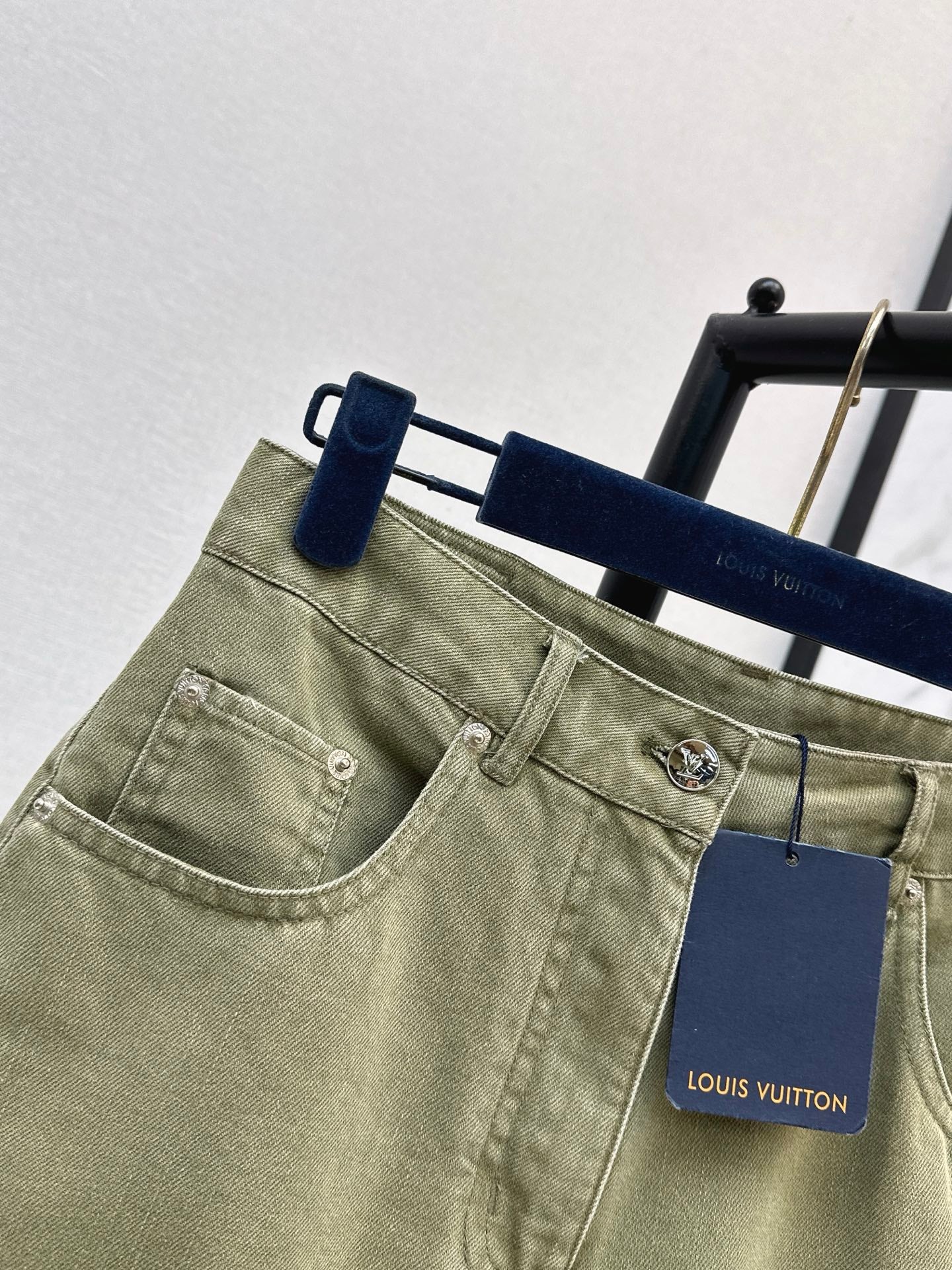 26SS — New Retro Olive Green Denim Shorts