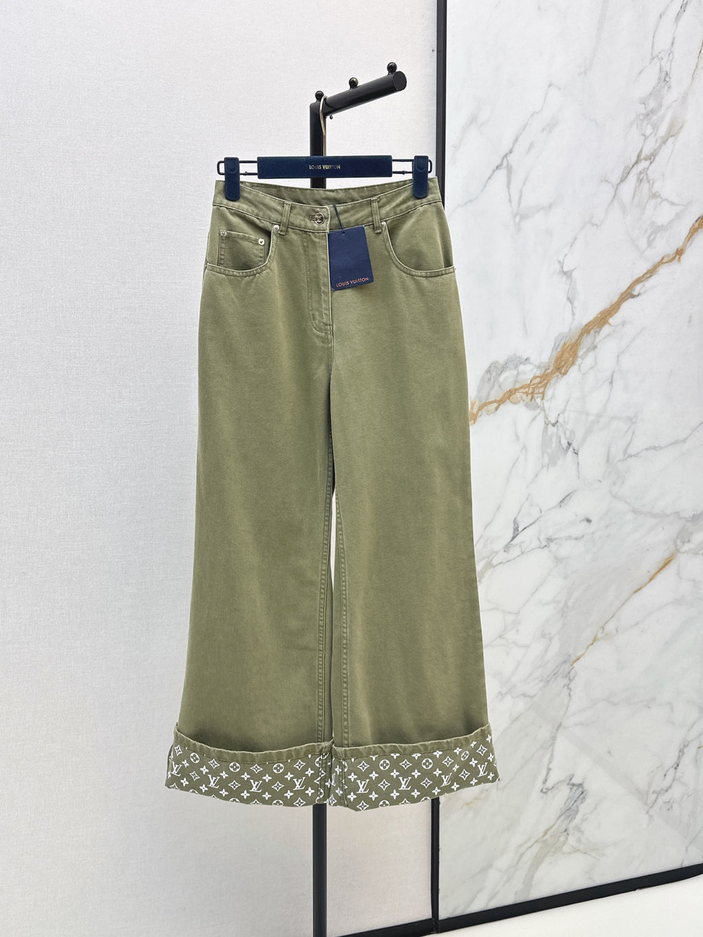 26SS — New Retro Olive Green Denim Pants