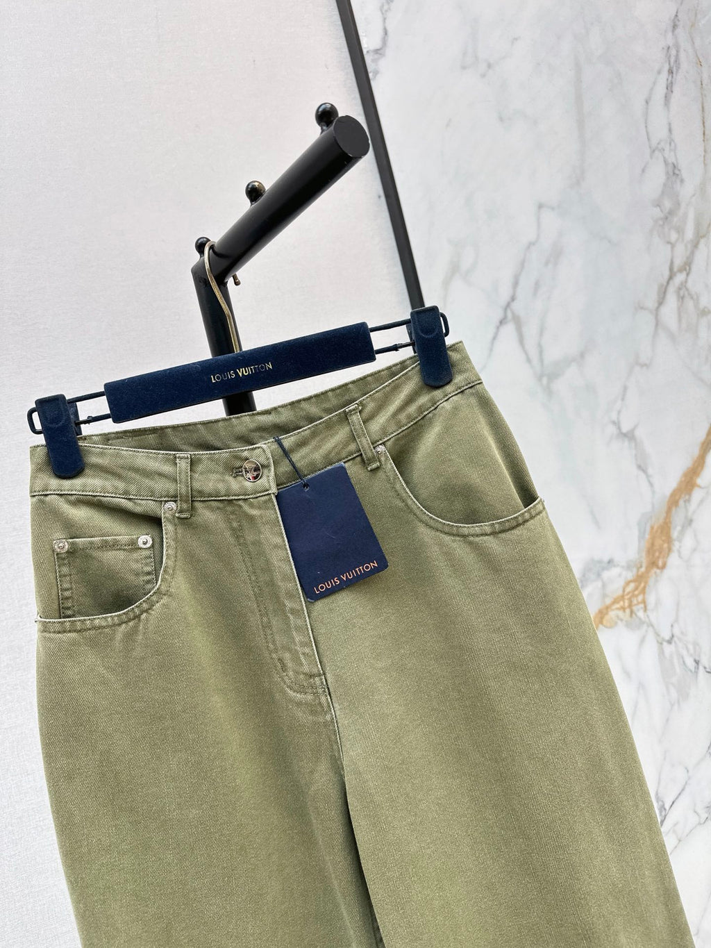 26SS — New Retro Olive Green Denim Pants
