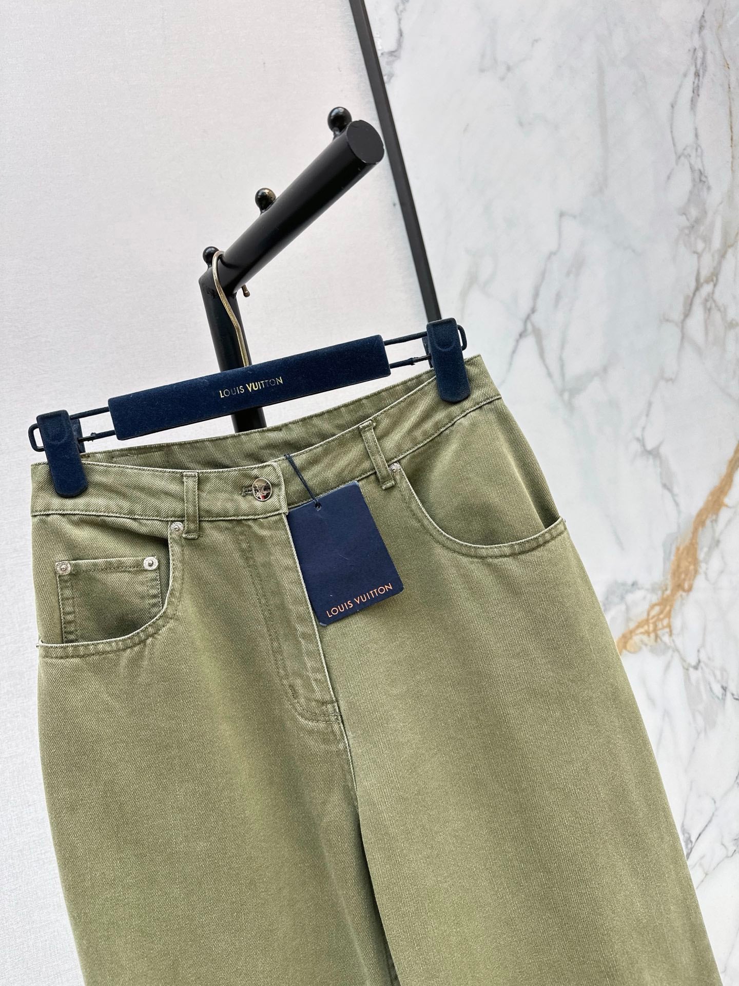 26SS — New Retro Olive Green Denim Pants