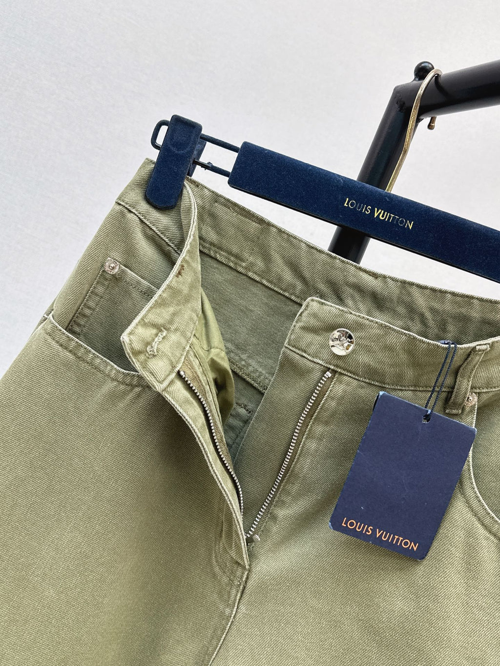 26SS — New Retro Olive Green Denim Pants