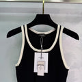 Panda color knitted vest