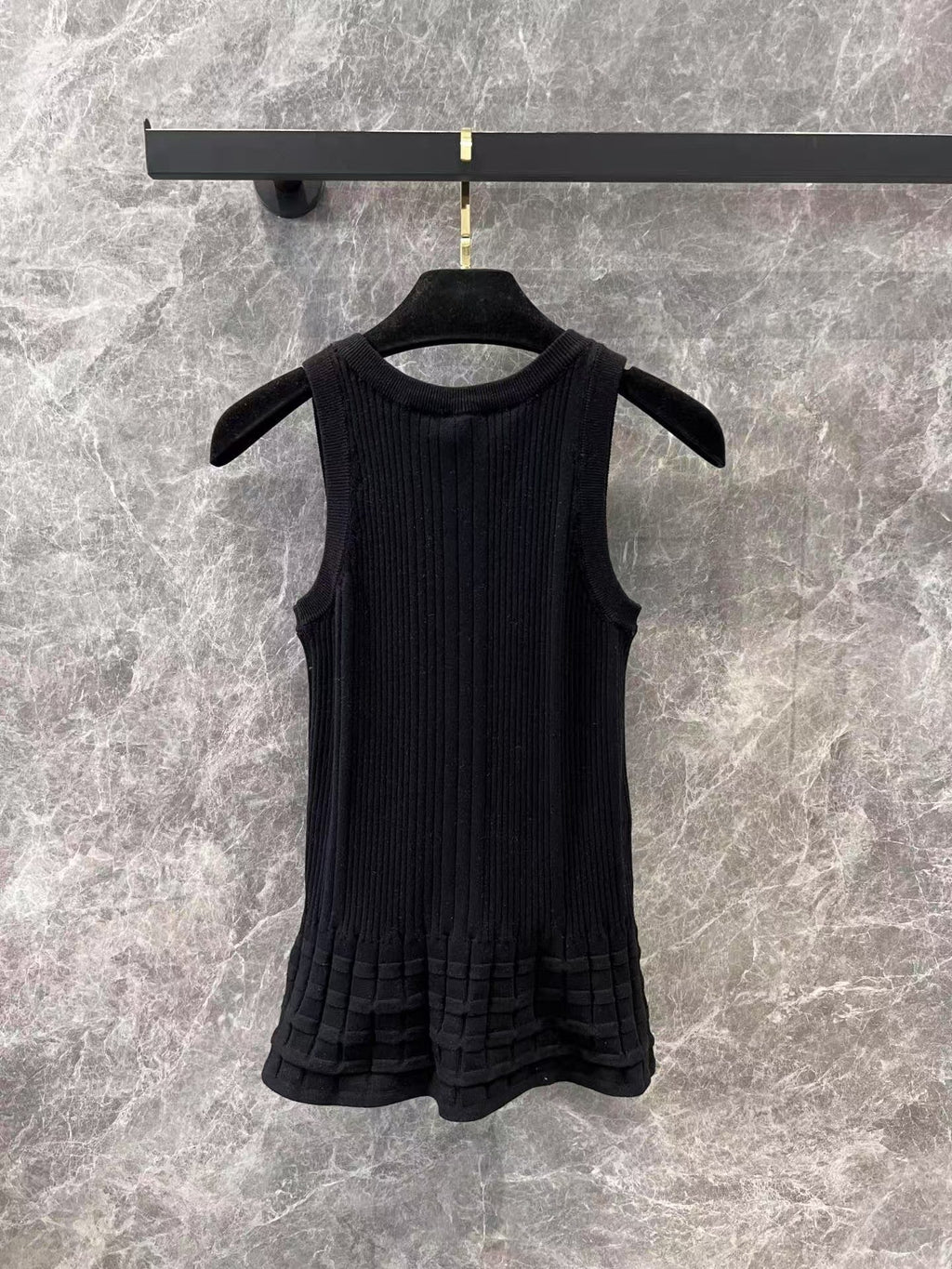 jacquard knit vest
