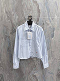26 New Style: Embroidered, Chain-Detail, Cropped Striped Shirt