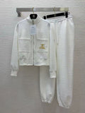 White casual suit