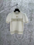 26NEW Embroidered Knit Short Sleeve